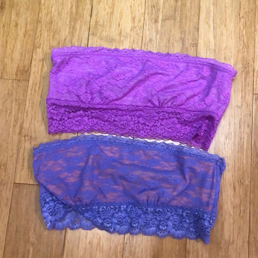 Victoria’s Secret pink lace bandeau top